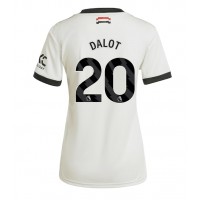 Zenski Nogometni Dres Manchester United Diogo Dalot #20 Rezervni 2024-25 Kratak Rukav